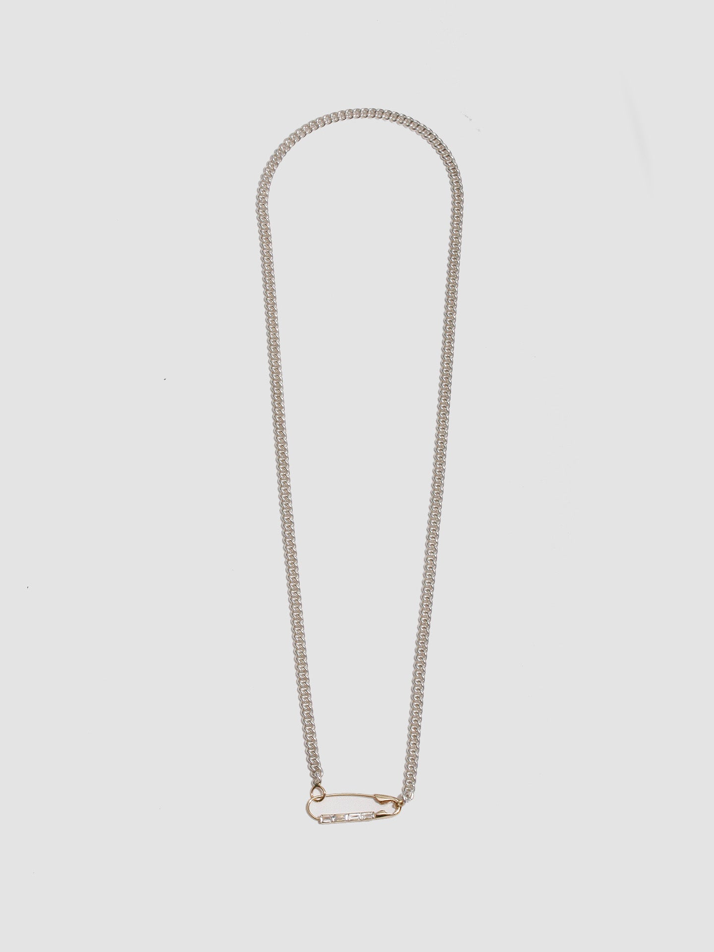 Lorenstewart Petite Industrial Baguette Safety Pin Necklace
