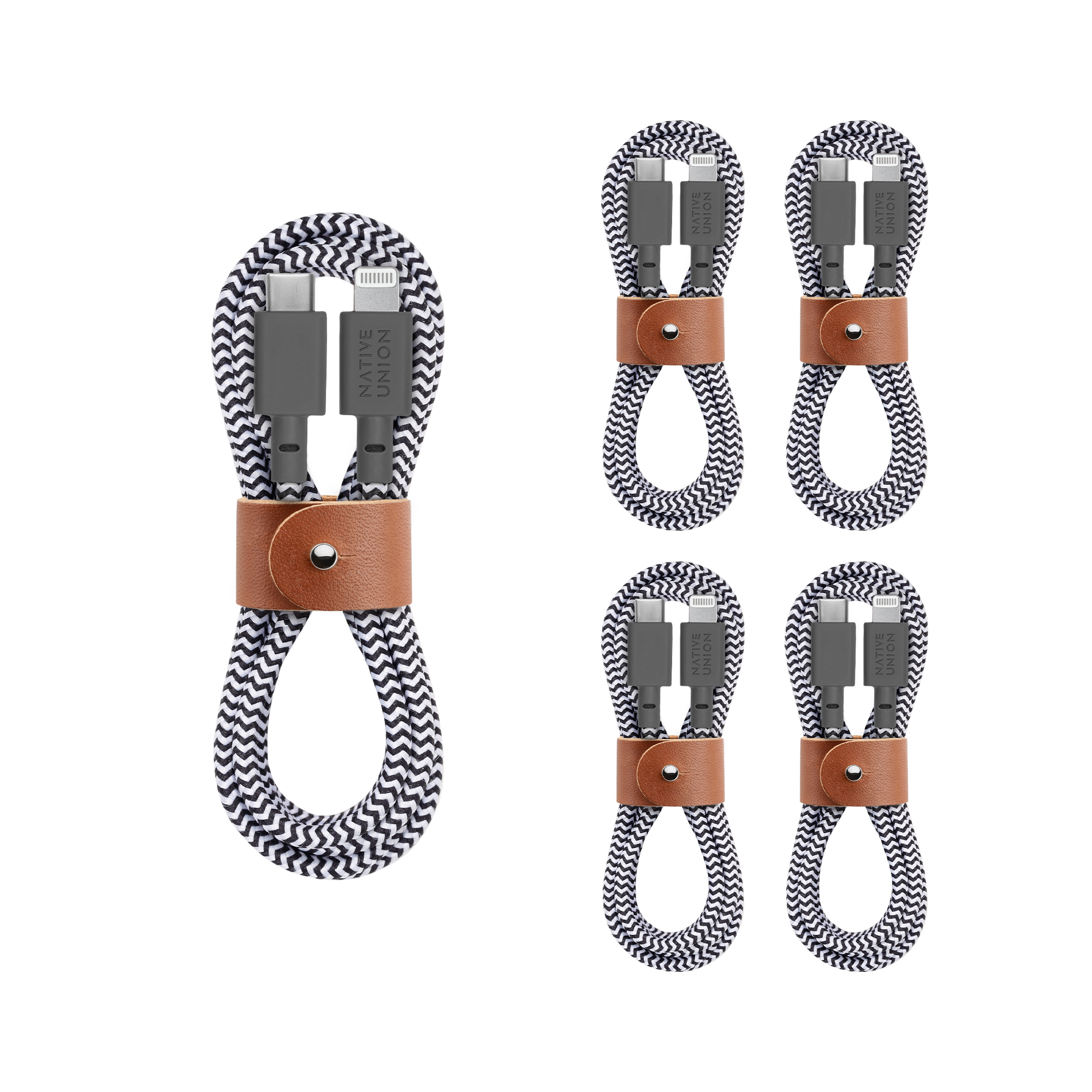 Native Union 5-Pack Belt Cable (USB-C to Lightning)