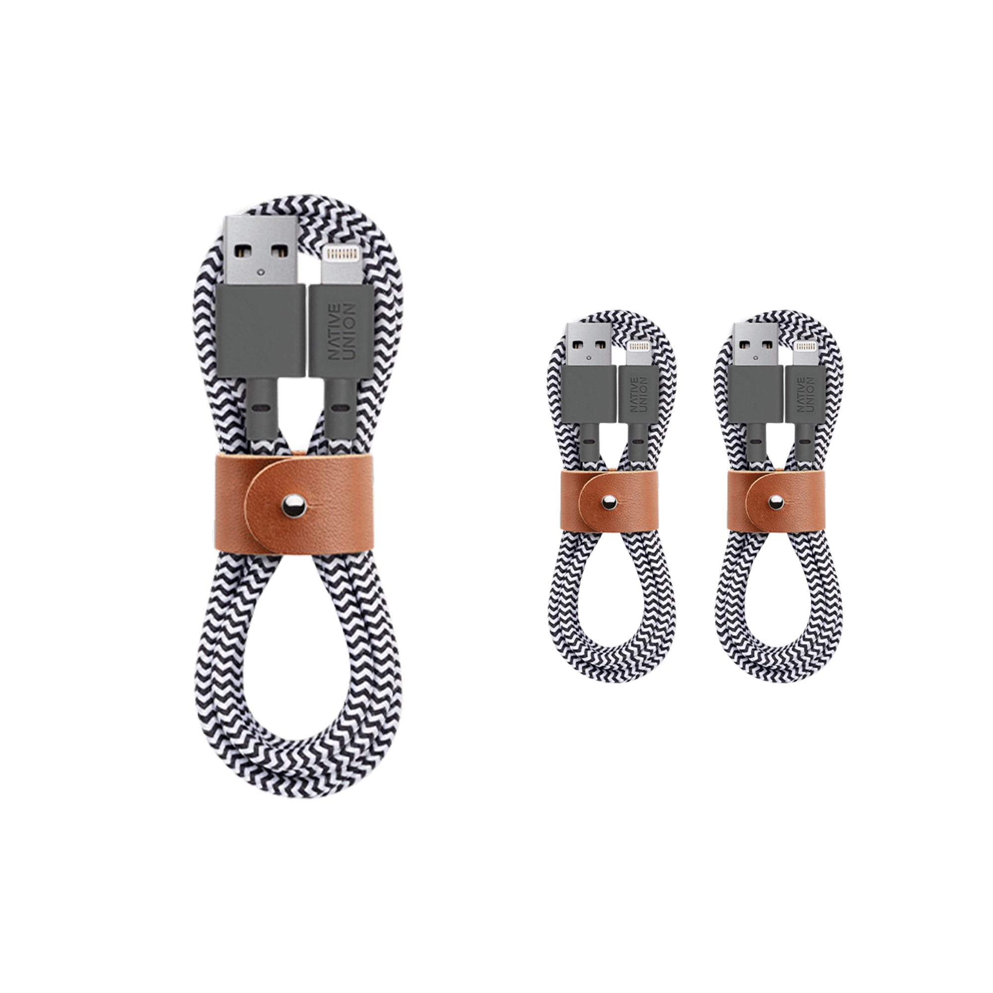 Native Union 3-Pack Belt Cable (USB A to Lightning)