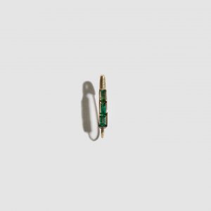 Lorenstewart Mini Baguette Safety Pin Earring