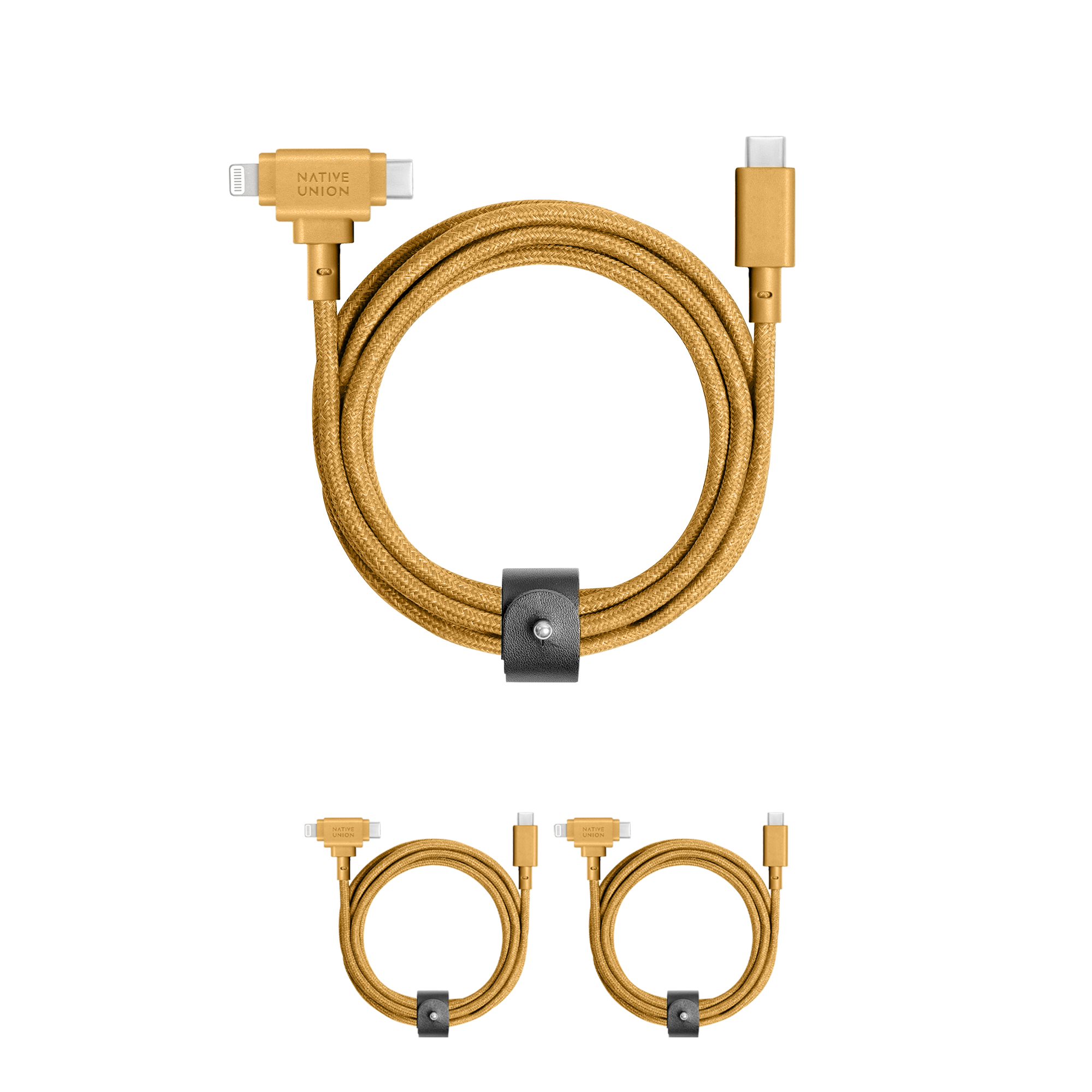 Native Union 3-Pack Belt Cable Duo (USB-C to USB-C & Lightning)