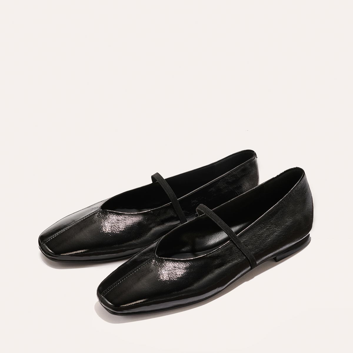 Margaux The Phoebe - Black Crinkle-Gloss Nappa
