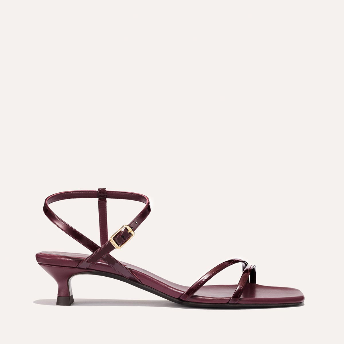 Margaux The Dylan Sandal - Burgundy Patent
