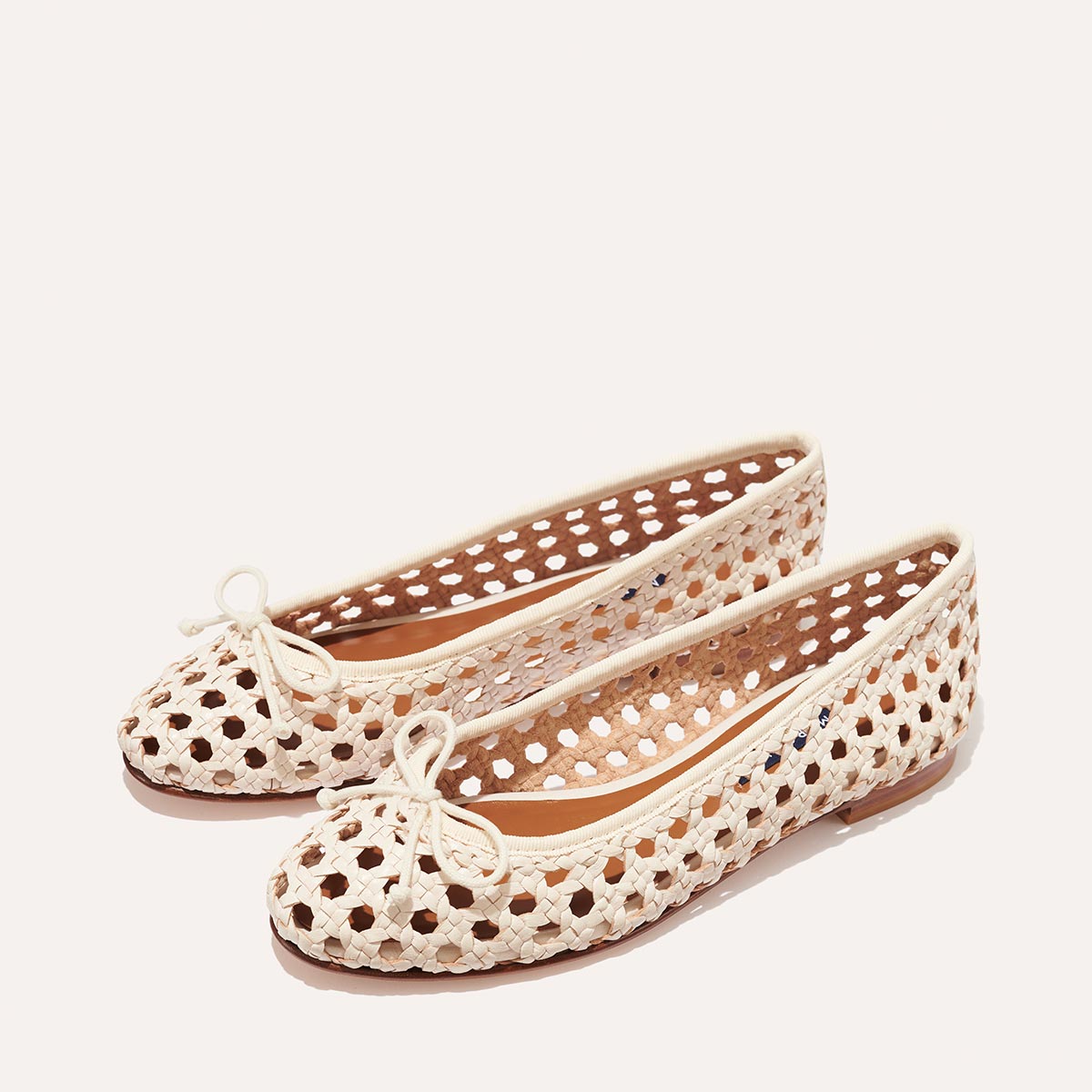 Margaux The Demi - Ecru Woven Leather