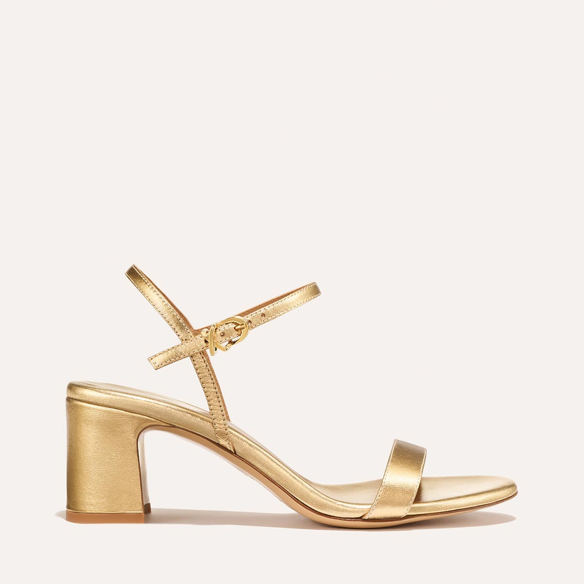 Margaux The Cleo Sandal - Gold Nappa