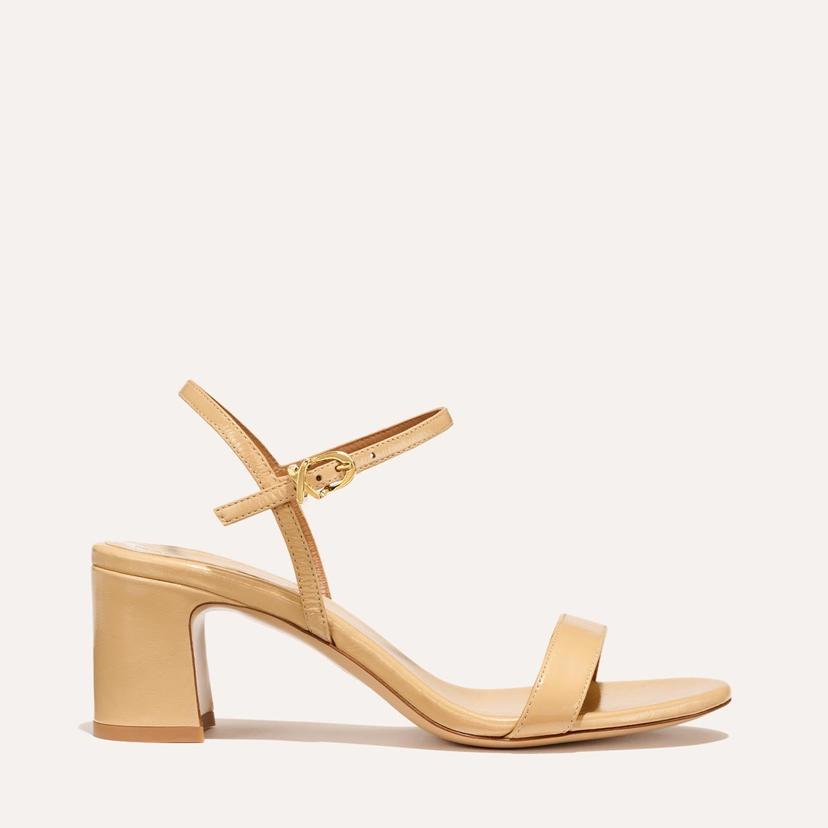 Margaux The Cleo Sandal - Sand Crinkle-Gloss Nappa