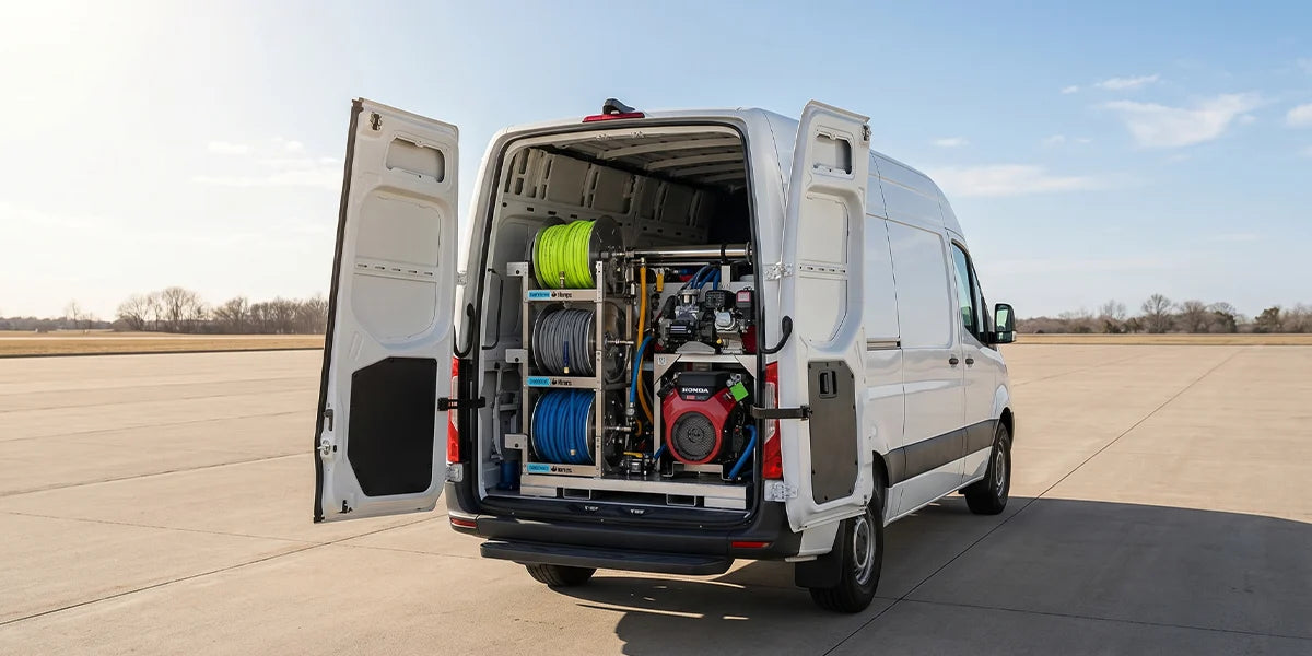 Drone Nerds Apex Pro Solution Suite Cleaning Van Skid - ABZ C10 Drone with Van Skid