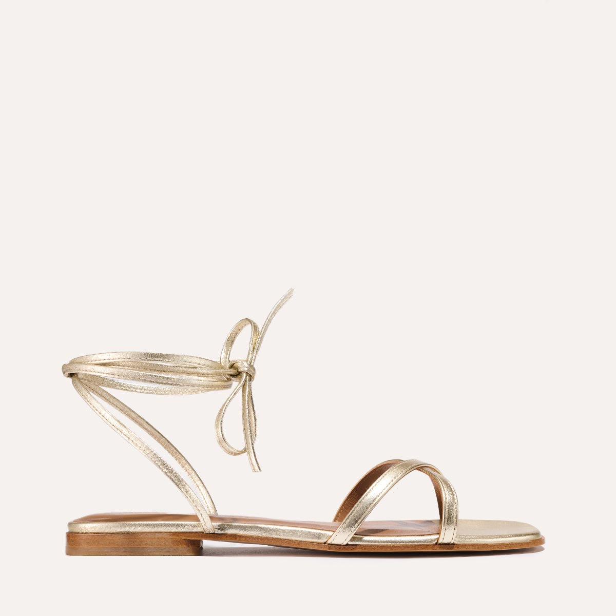 Margaux The Wrap Sandal - Champagne Nappa