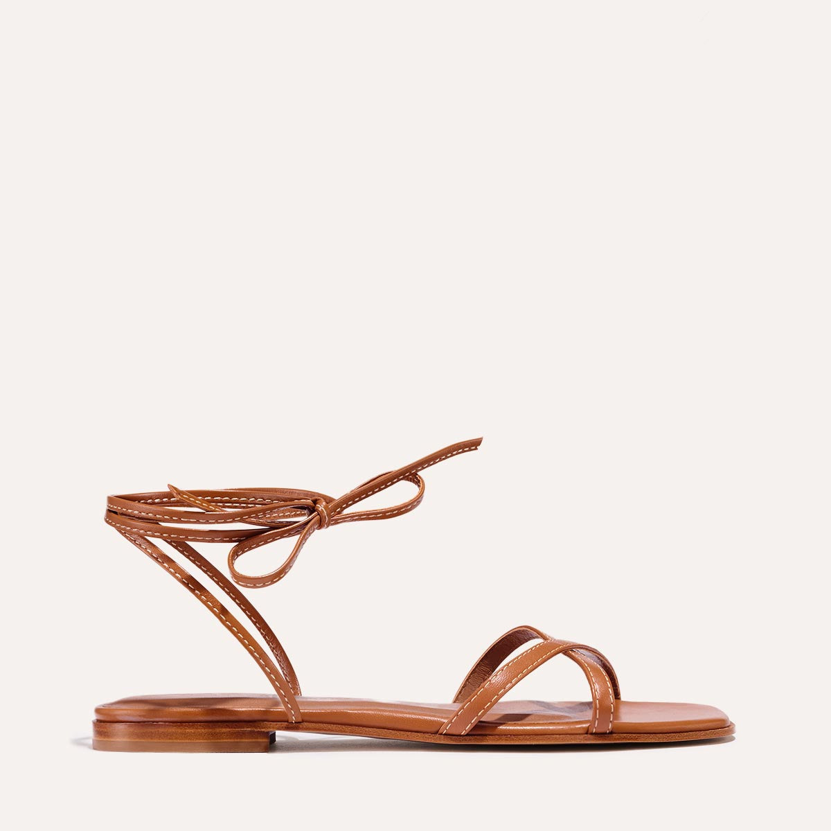 Margaux The Wrap Sandal - Saddle Nappa