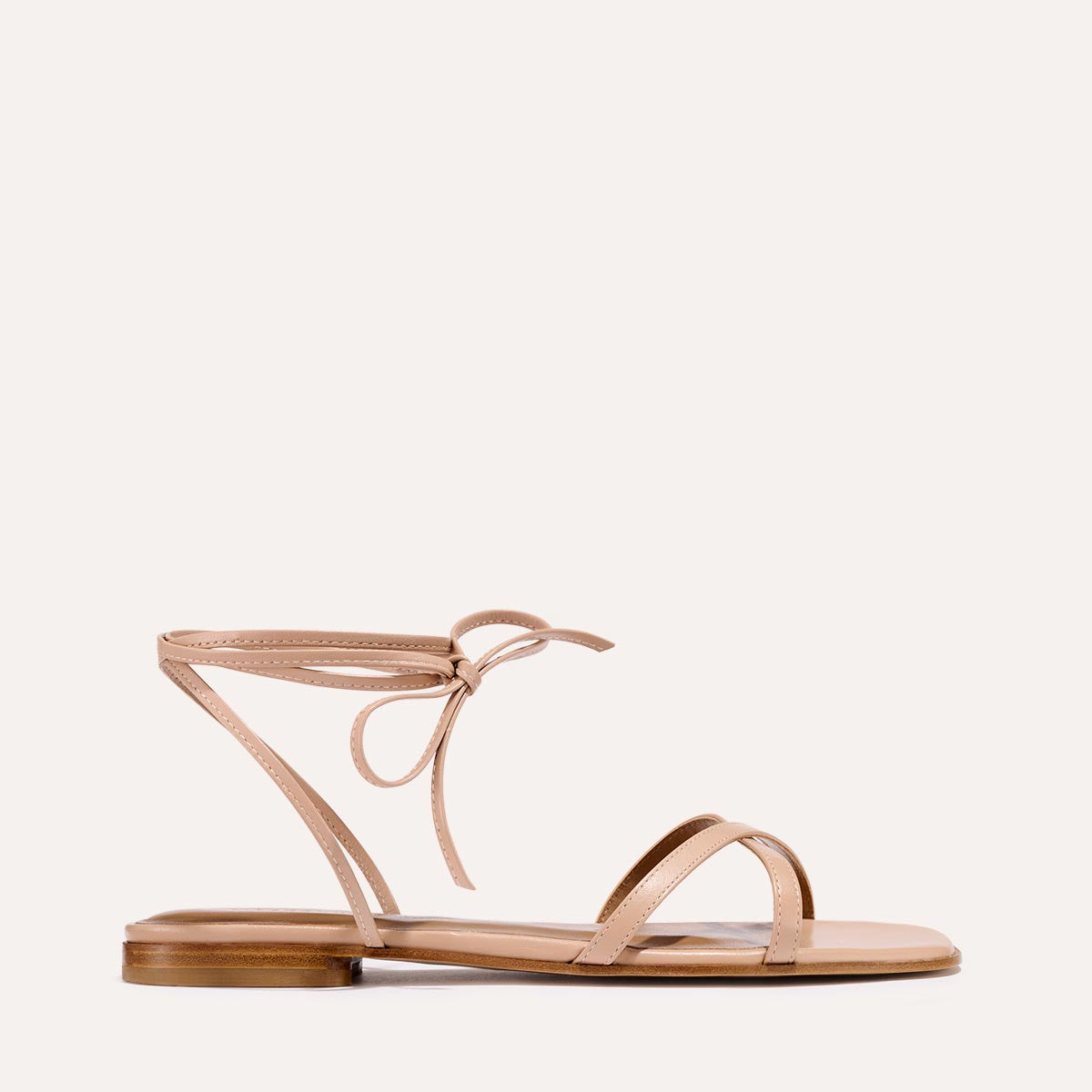 Margaux The Wrap Sandal - Rose Nappa