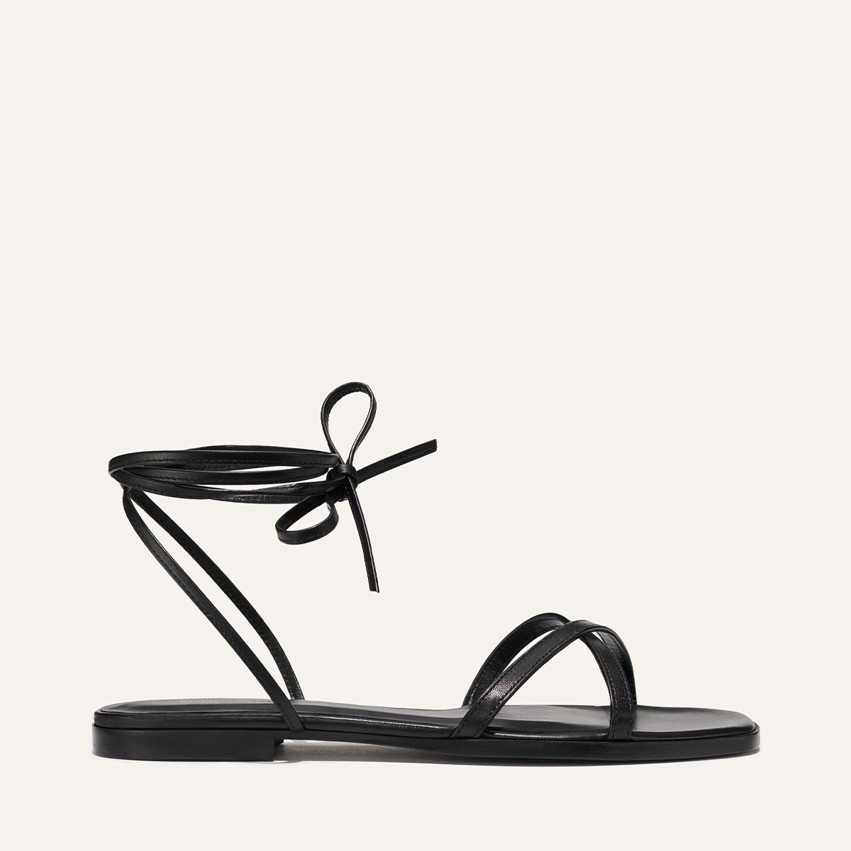 Margaux The Wrap Sandal - Black Nappa