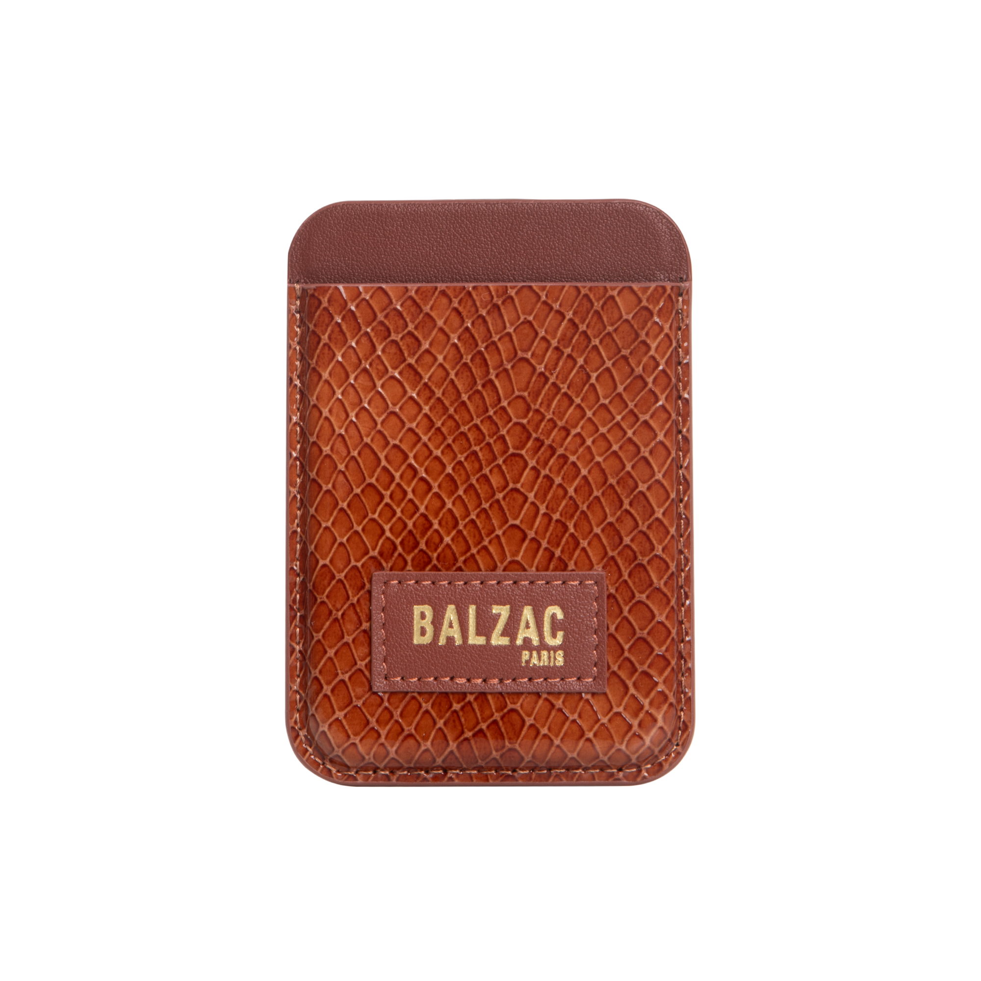 Native Union Embossed Cognac Magnetic Card Holder