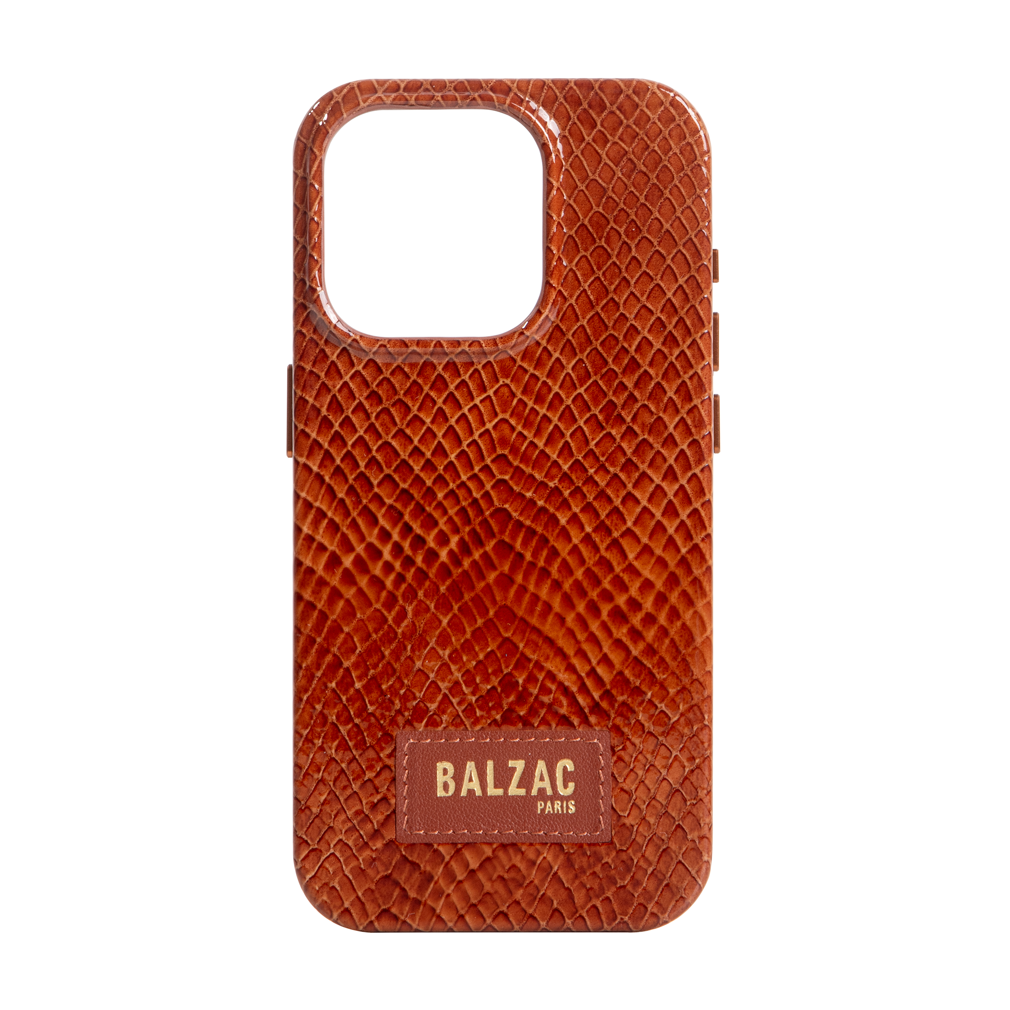 Native Union Embossed Cognac Case for iPhone 15