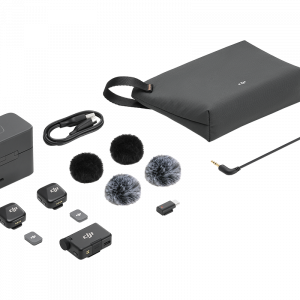 Drone Nerds DJI Mic Mini Wireless Microphone (2 TX + 1 RX + Charging Case) (Open Box)
