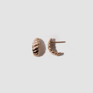 Lorenstewart Diamond Rope Crescent Huggies - Archival Collection