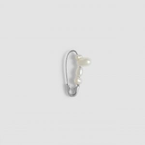 Lorenstewart Mini Mixed Pearl Safety Pin Earring