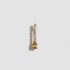 Lorenstewart Mini Gemstone Diamond Safety Pin Earring