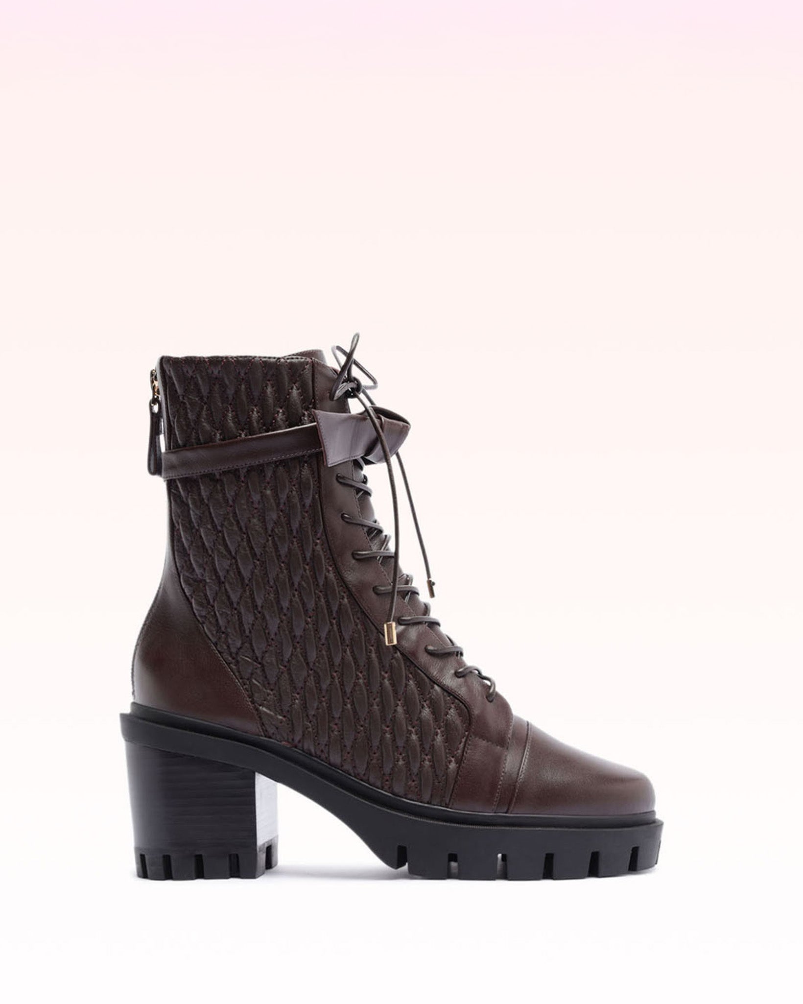 Alexandre Birman Quilted Clarita Combat 60 Dark Plum