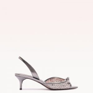 Alexandre Birman Slim Clarita Crystal Net 50 Grafite