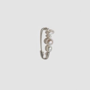 Lorenstewart Mixed Pearl Safety Pin Earring