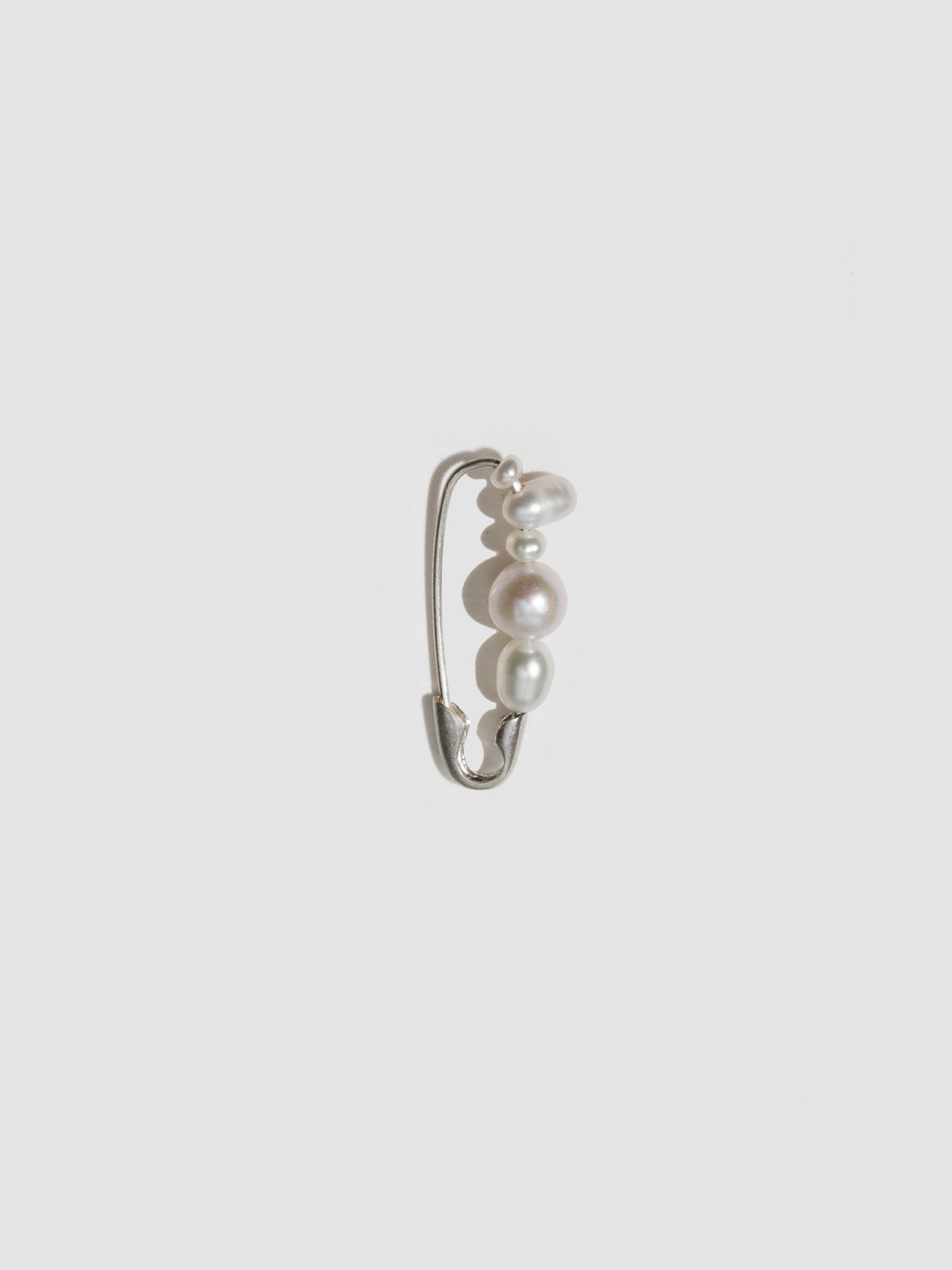 Lorenstewart Mixed Pearl Safety Pin Earring