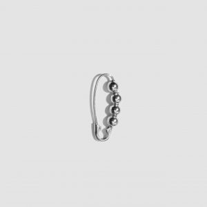 Lorenstewart Friendship Bead Safety Pin Earring