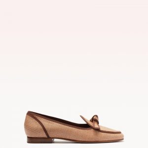 Alexandre Birman Grosgrain Raffia Loafer