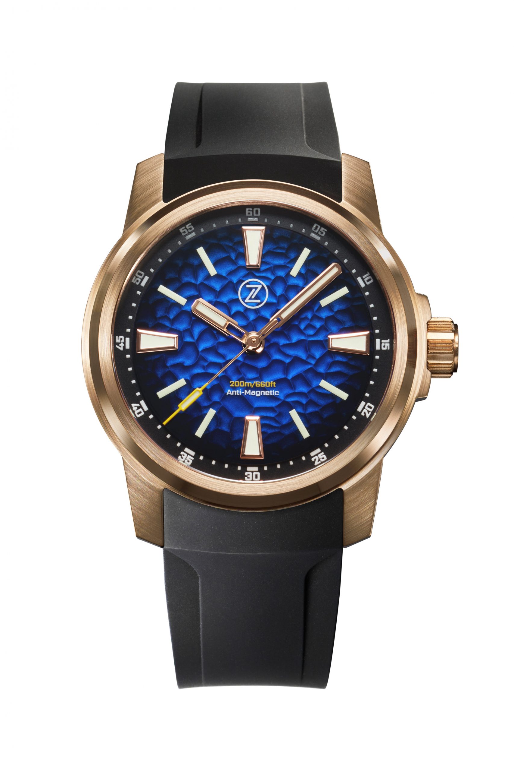 Zelos Aurora Field 38mm Br 'Hammered Blue'