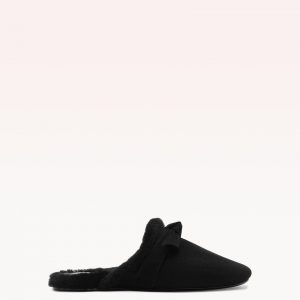 Alexandre Birman Clarita Babouche Shearling Black