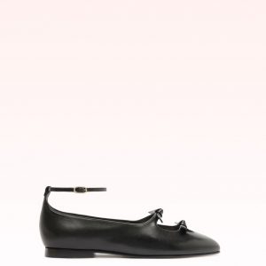 Alexandre Birman Slim Clarita Peep Ballerina Black
