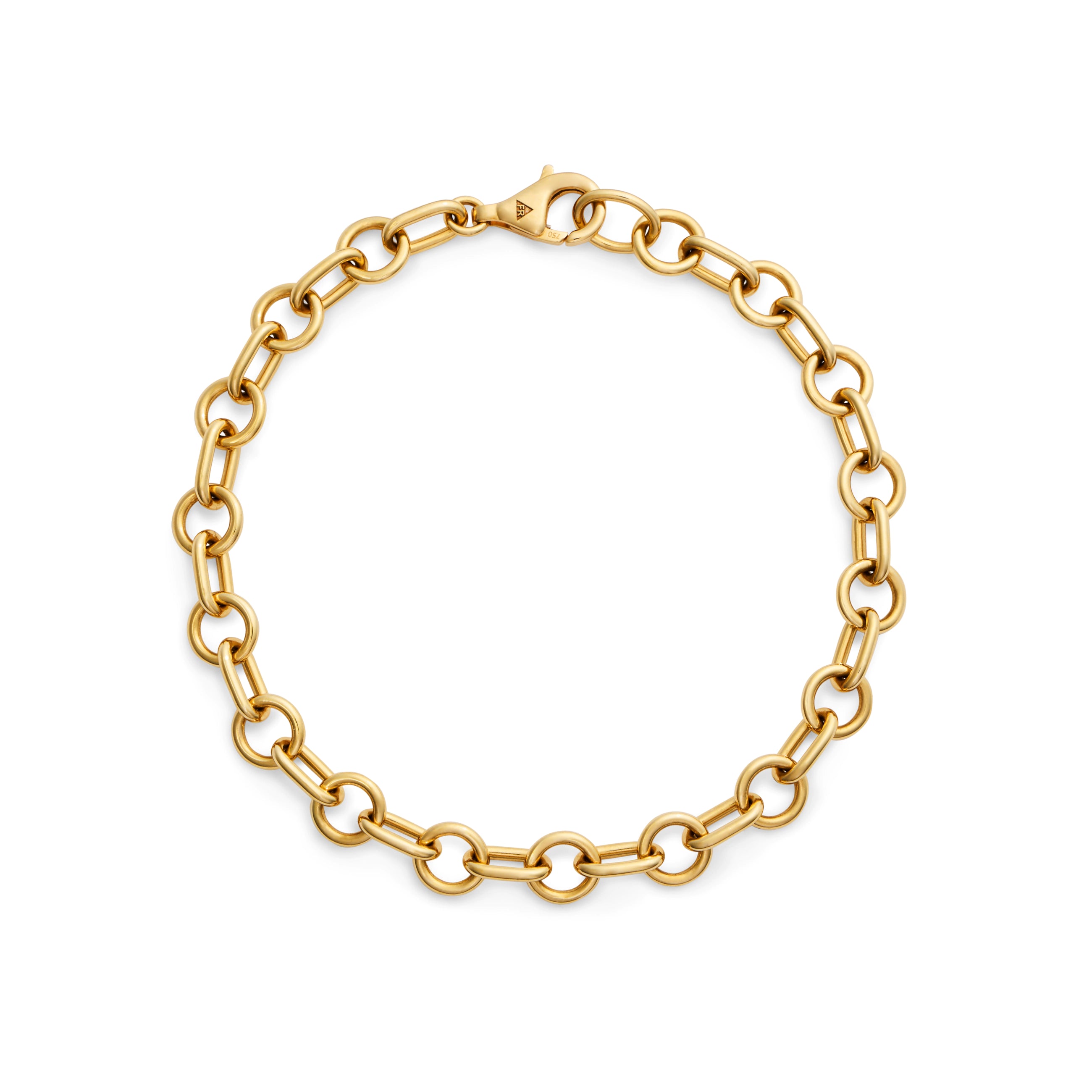 Foundrae Mixed Link | Small Mixed Link Bracelet | Yellow Gold