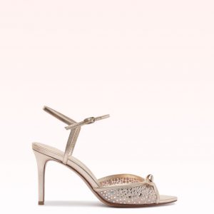 Alexandre Birman Slim Clarita Crystal Net 85 Golden