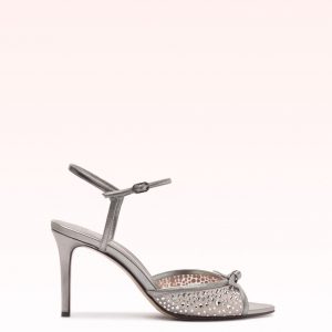 Alexandre Birman Slim Clarita Crystal Net 85 Grafite