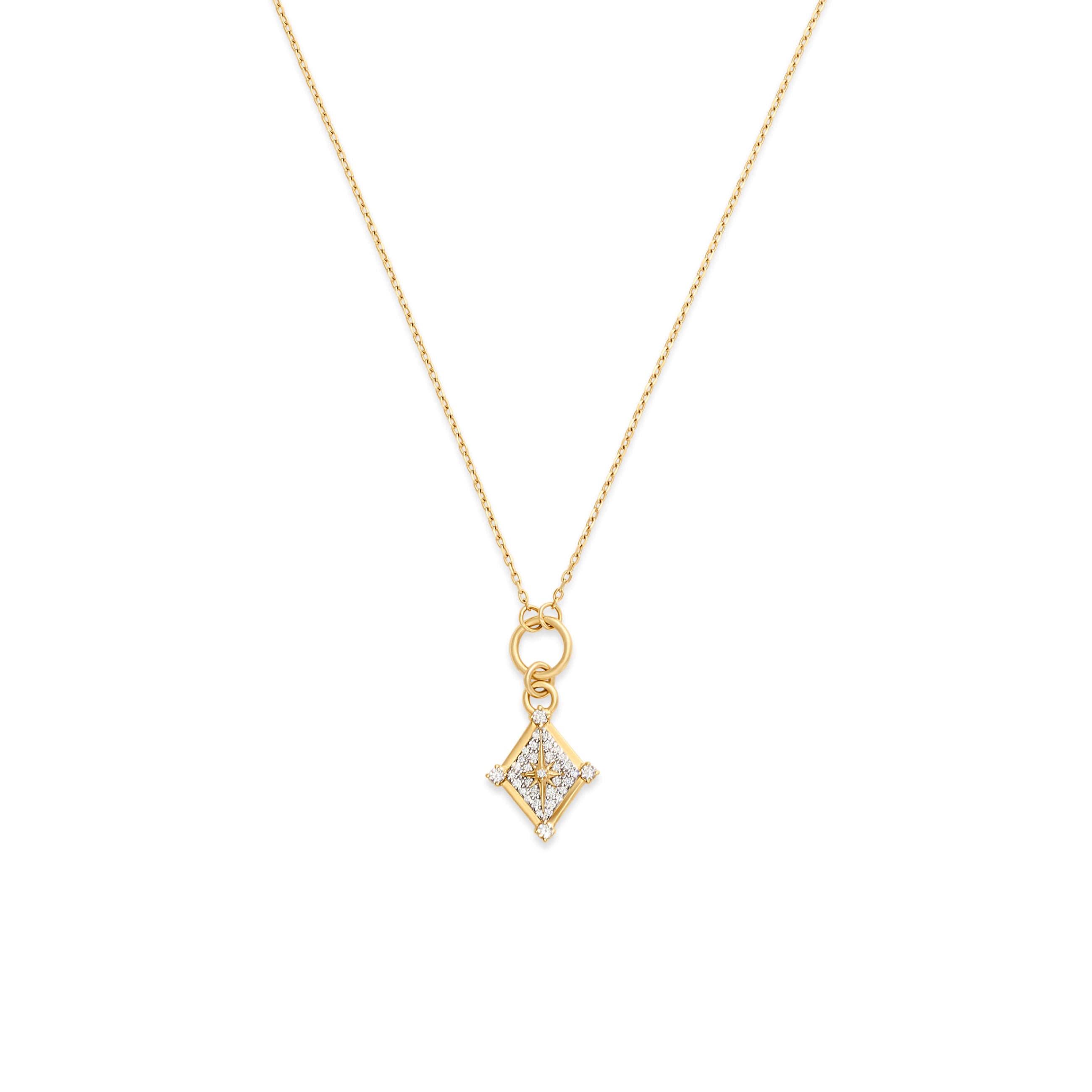 Foundrae Foundation | Pavé Inner Light Thread Necklace | Diamonds, Yellow Gold