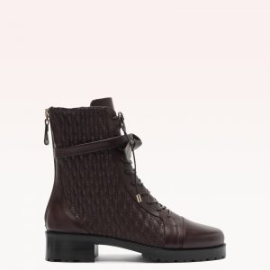 Alexandre Birman Quilted Clarita Combat 30 Dark Plum