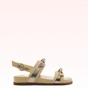 Alexandre Birman Clarita Raffia Sport Sandal Golden