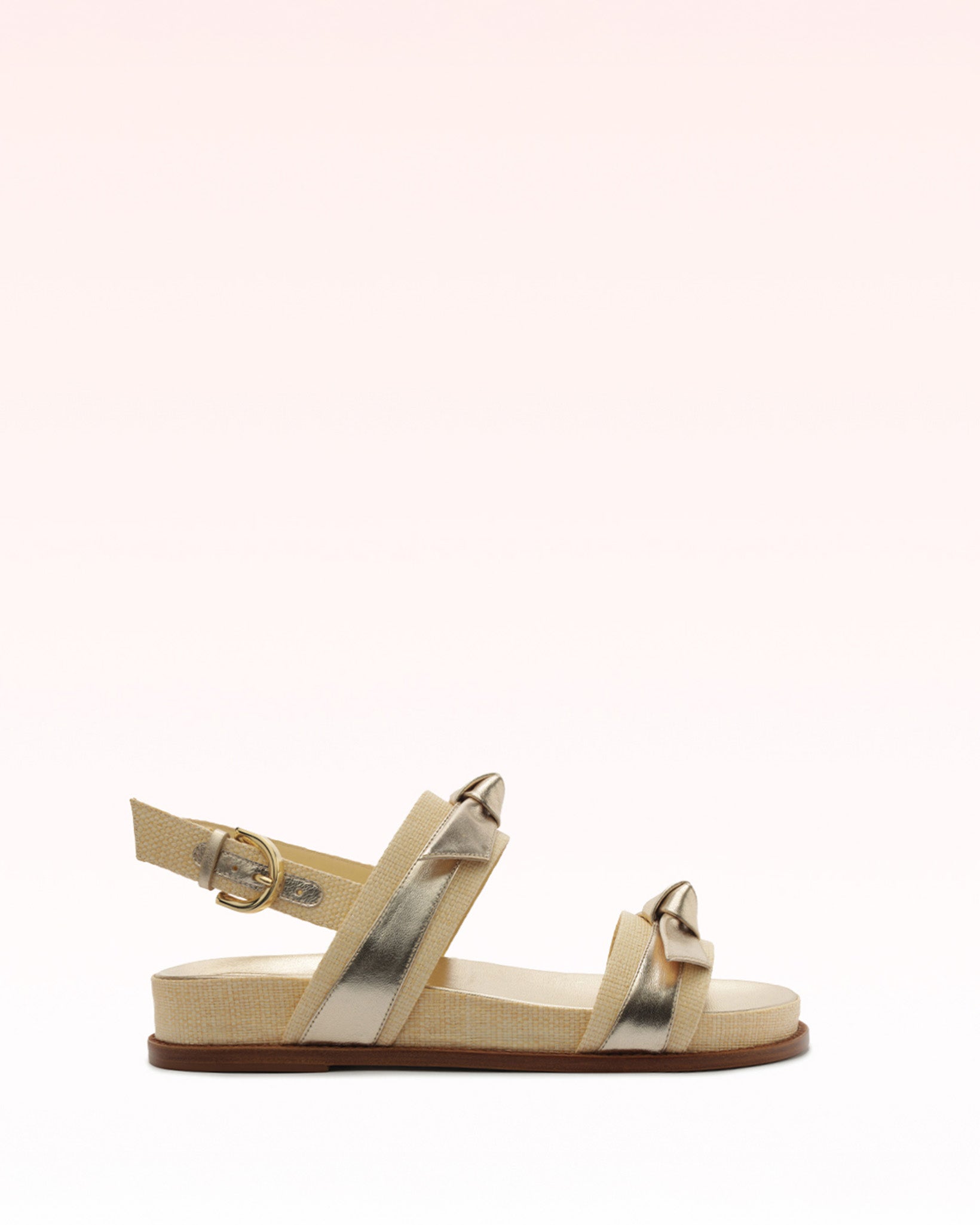 Alexandre Birman Clarita Raffia Sport Sandal Golden