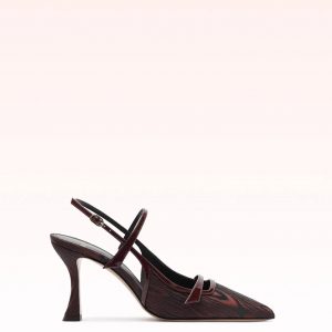 Alexandre Birman Tita Moire 85 Cherry Lacquer