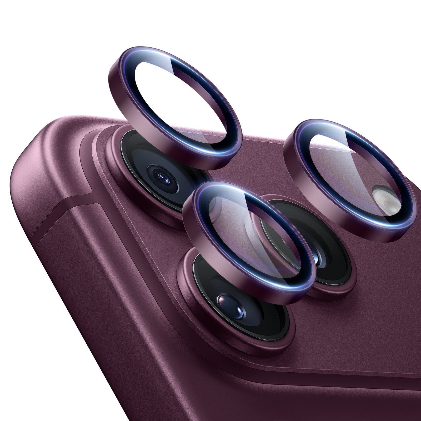 ESR iPhone 2026 Pro/Pro Max Armorite® Camera Lens Protector - Deep Burgundy