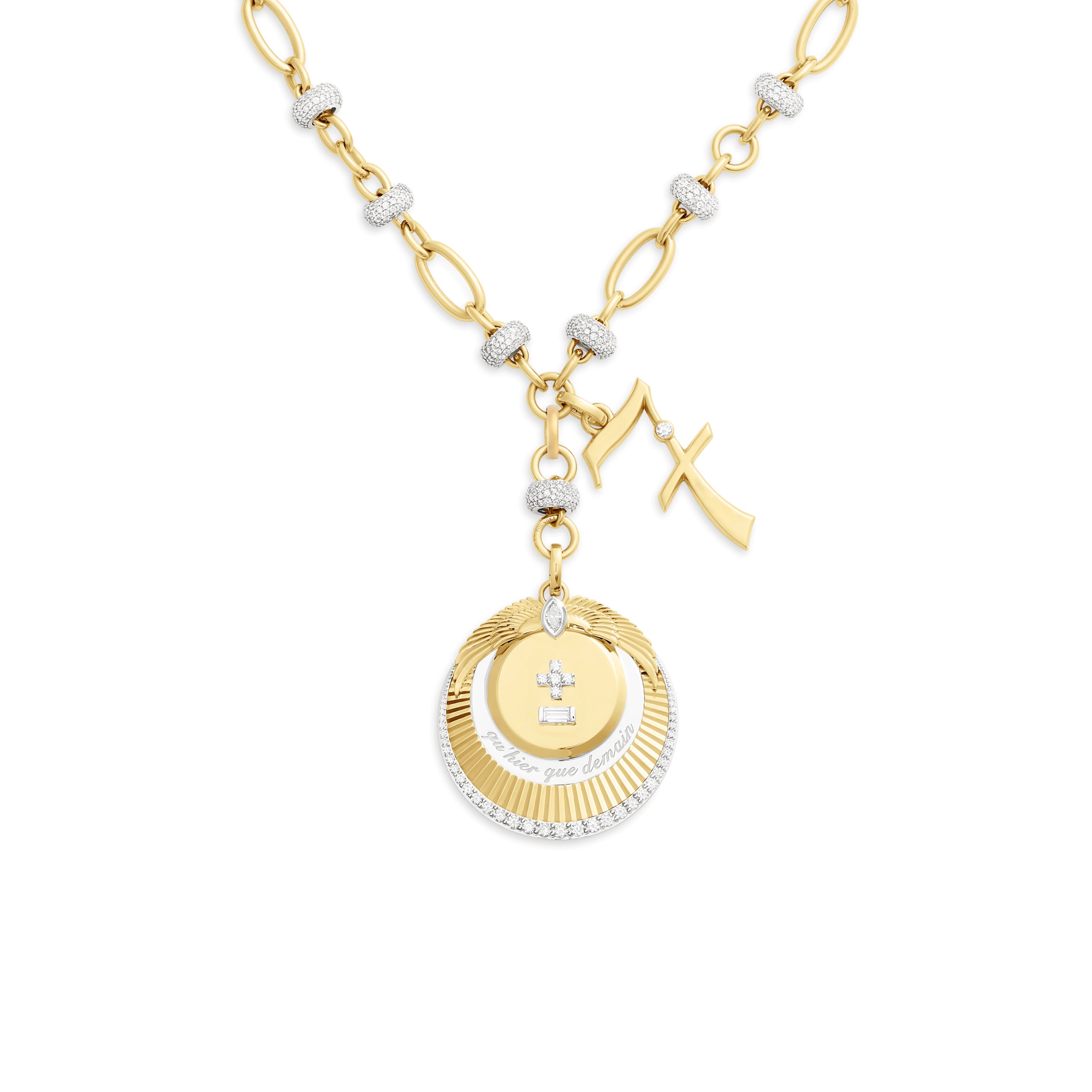 Foundrae Personalized - Vivacity | Ever Growing Love and Engravable Number Pavé Orbit Extension Nec