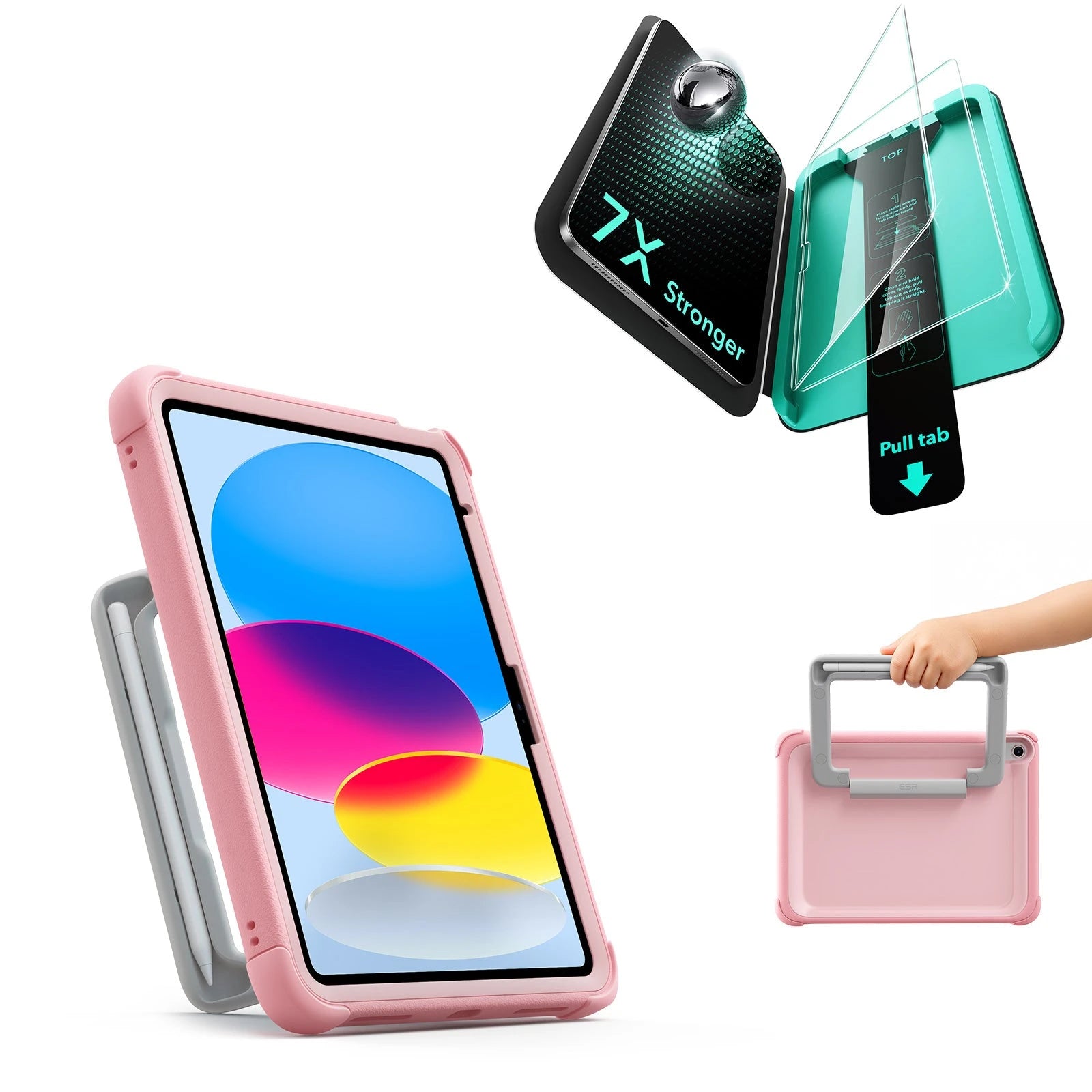 ESR iPad 11" (A16) 2025 Kids Protection Bundle - Pink