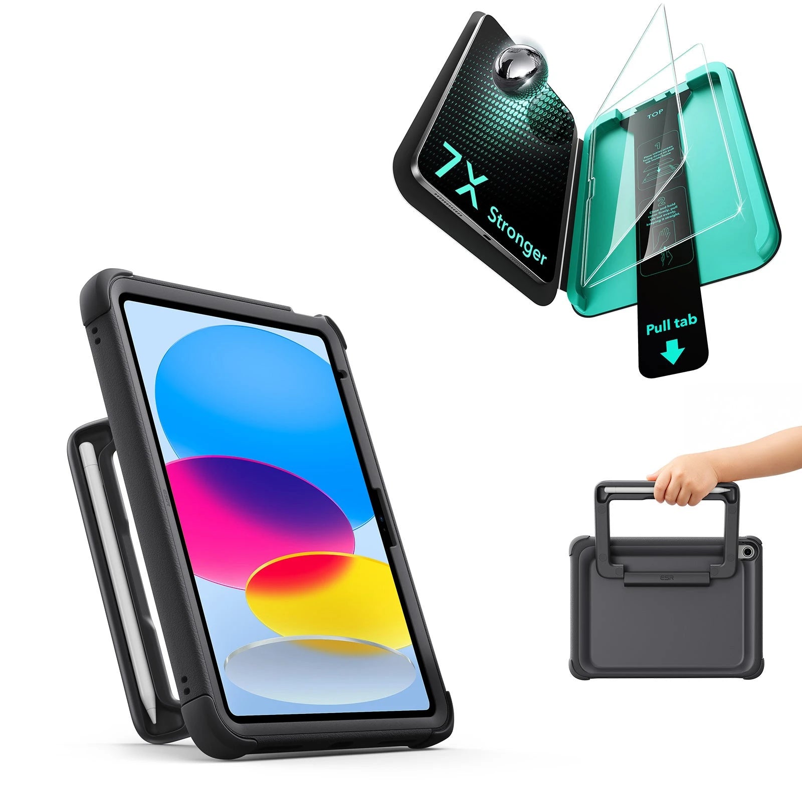 ESR iPad 11" (A16) 2025 Kids Protection Bundle - Black