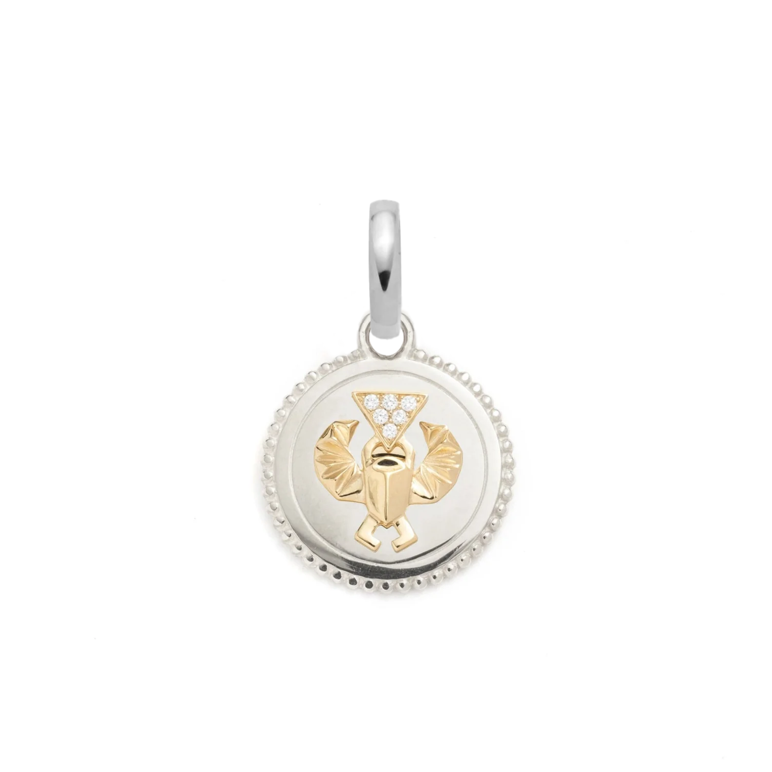 Foundrae Protection | Baby Medallion | Diamonds, Mixed Gold