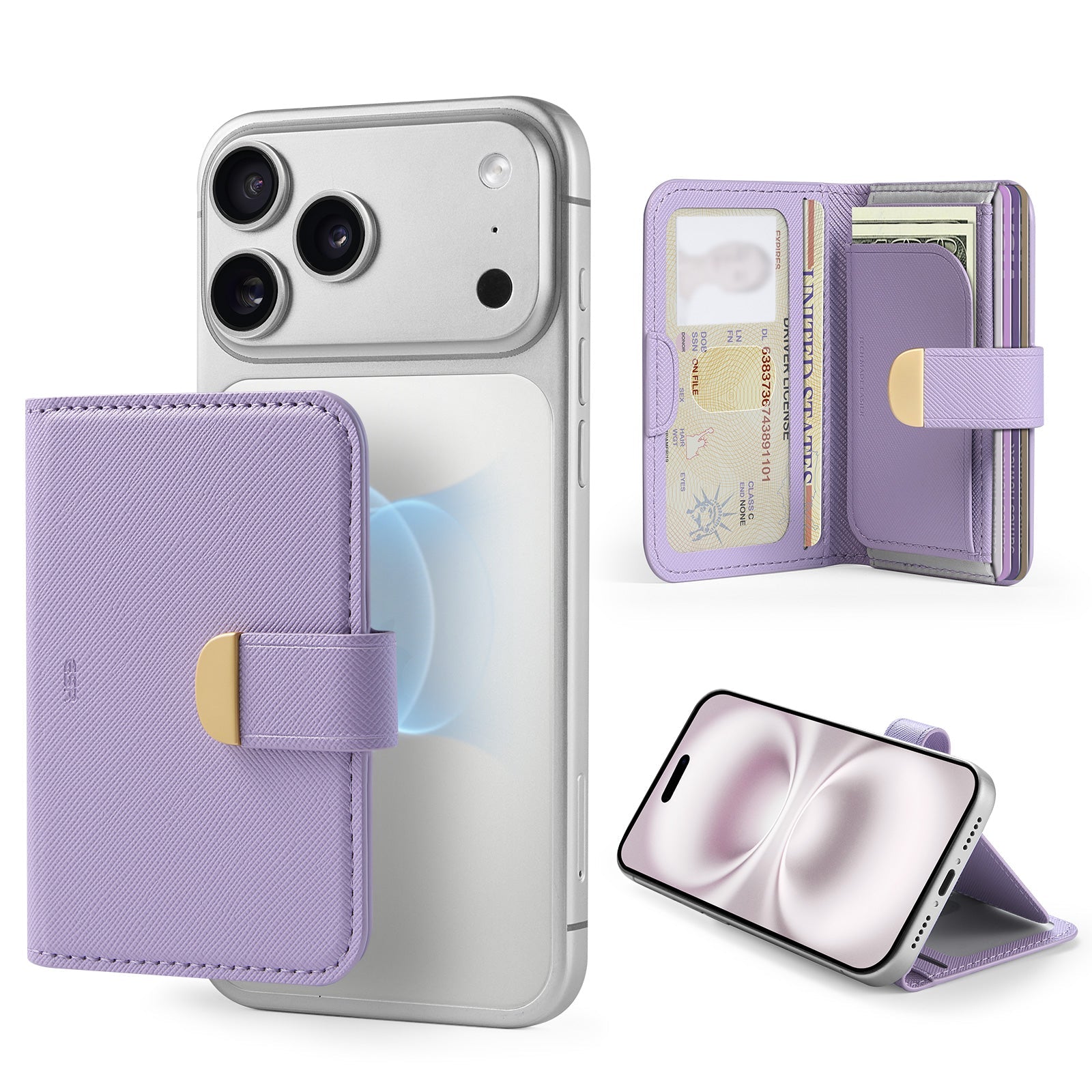 ESR Aura Clutch Magnetic Wallet - Lavender