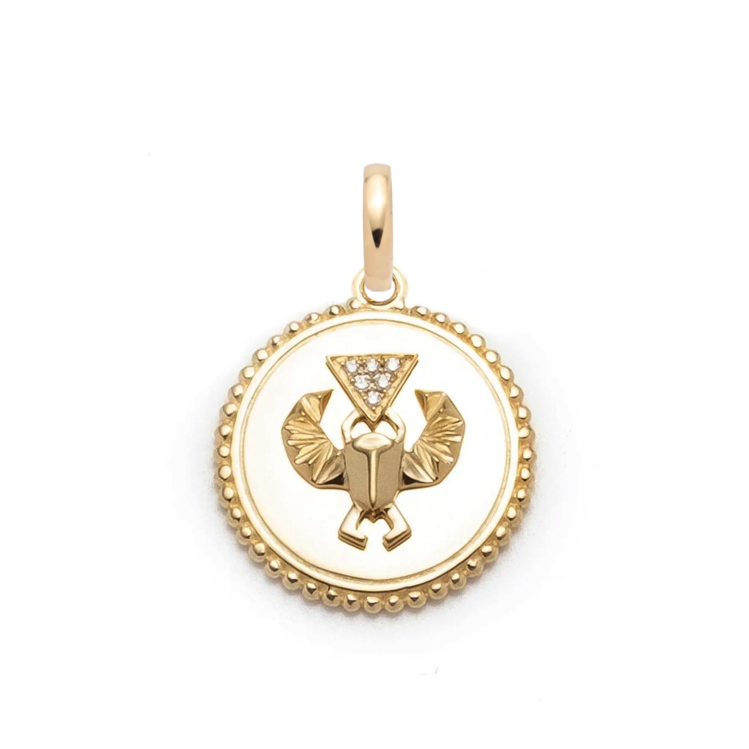 Foundrae Protection | Medium Medallion | Diamonds, Yellow Gold