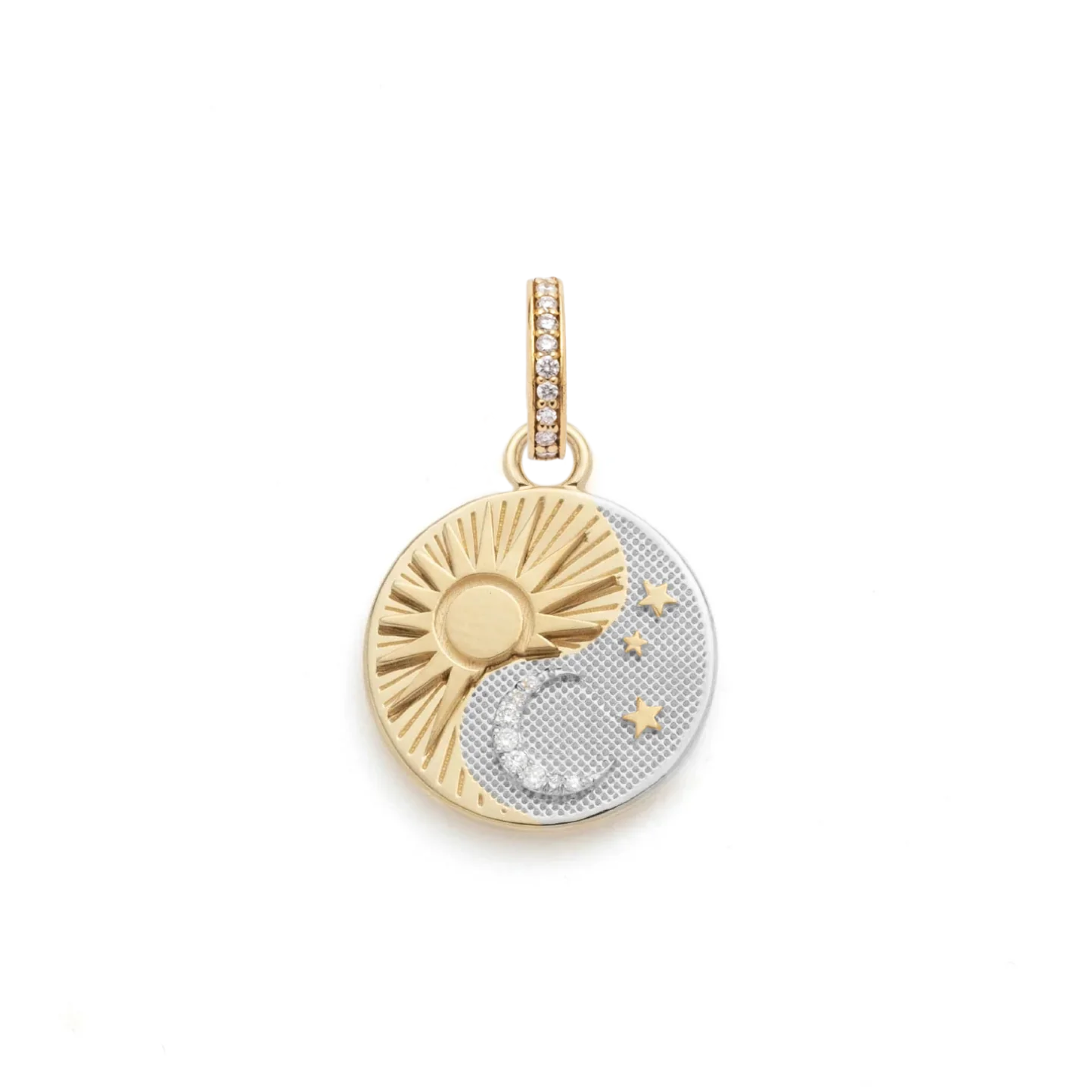 Foundrae Wholeness | Balance Baby Medallion | Diamonds, Mixed Gold