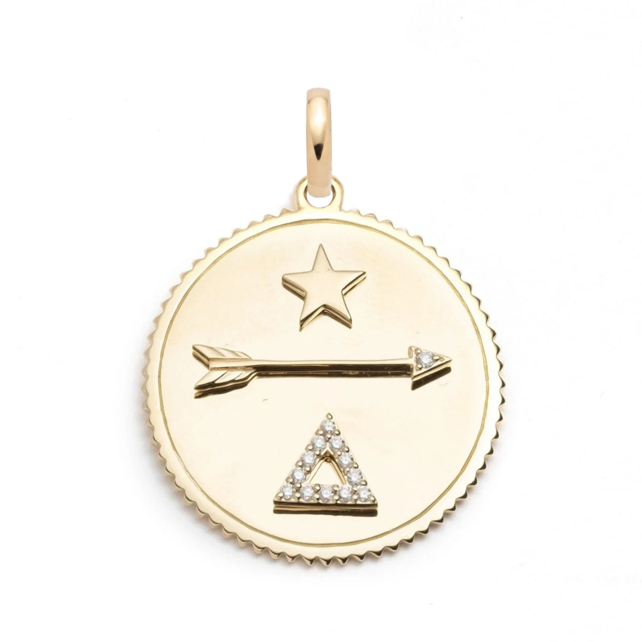 Foundrae Dream | Large Medallion | Diamonds, Yellow Gold