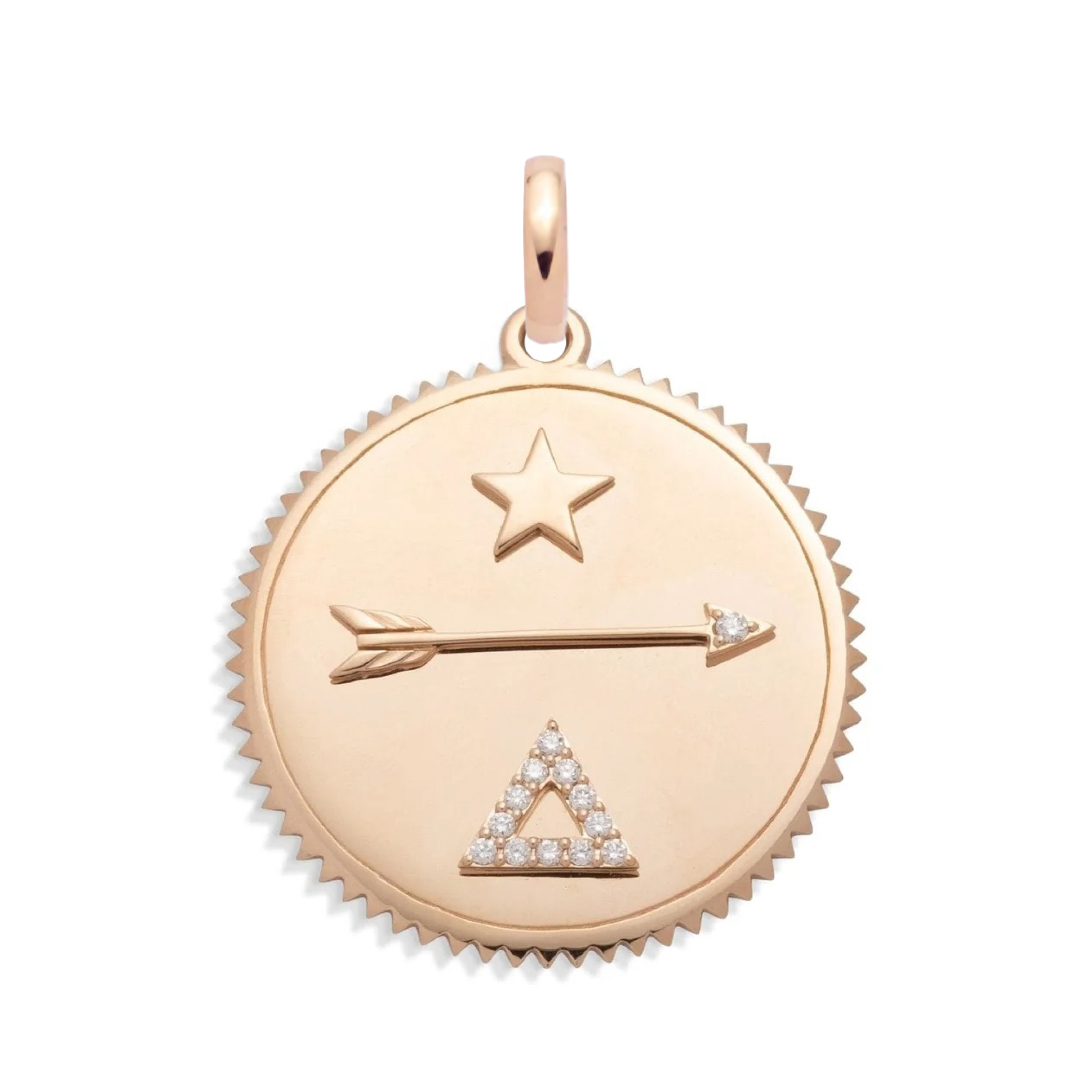 Foundrae Dream | Large Medallion | Diamonds, Rose Gold