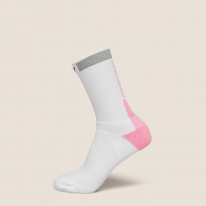 Gymshark Running Elite Crew Sock Single - White/Poise Pink
