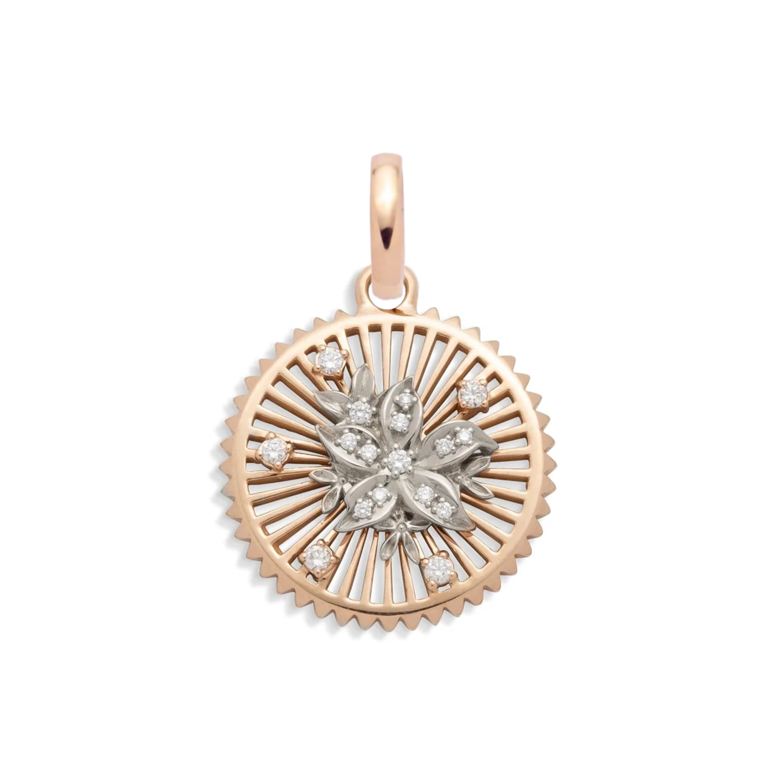 Foundrae Resilience | Blossoms Medium Medallion | Diamonds, Rose Gold, White Gold